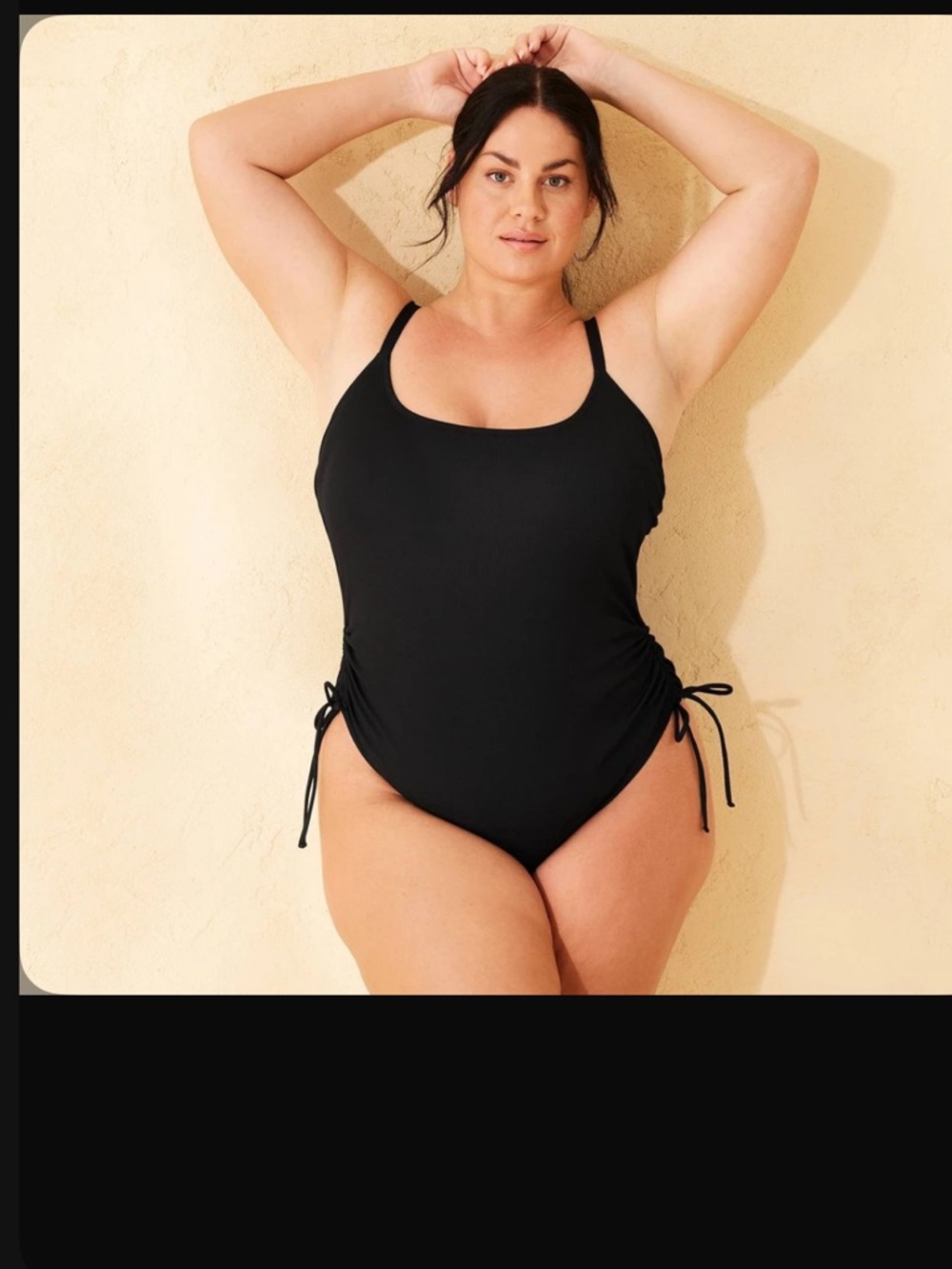 Women’s Ribbed adjustable Drawstring medium Coverage Swimsuit 16